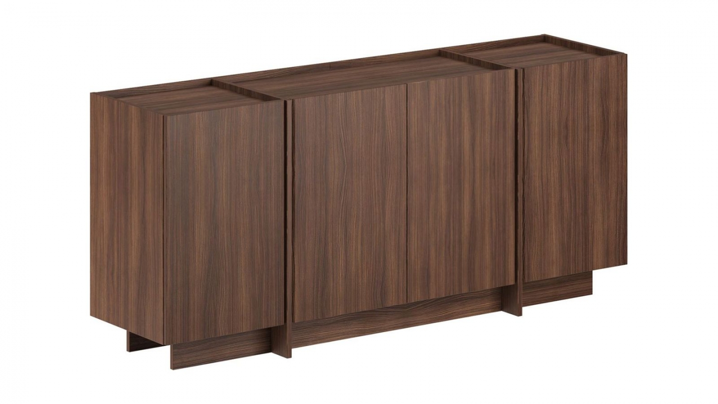Buffet 4 portes effet noyer 180 cm - Amado Buffet 4 portes effet noyer 180 cm - Amado