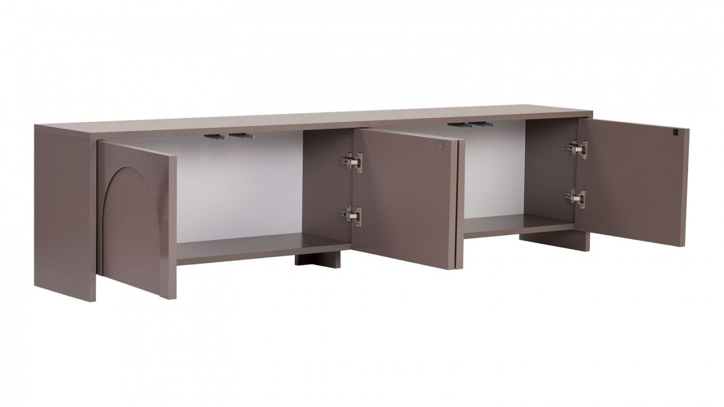 Meuble TV 4 portes taupe 180 cm - Vela Meuble TV 4 portes taupe 180 cm - Vela