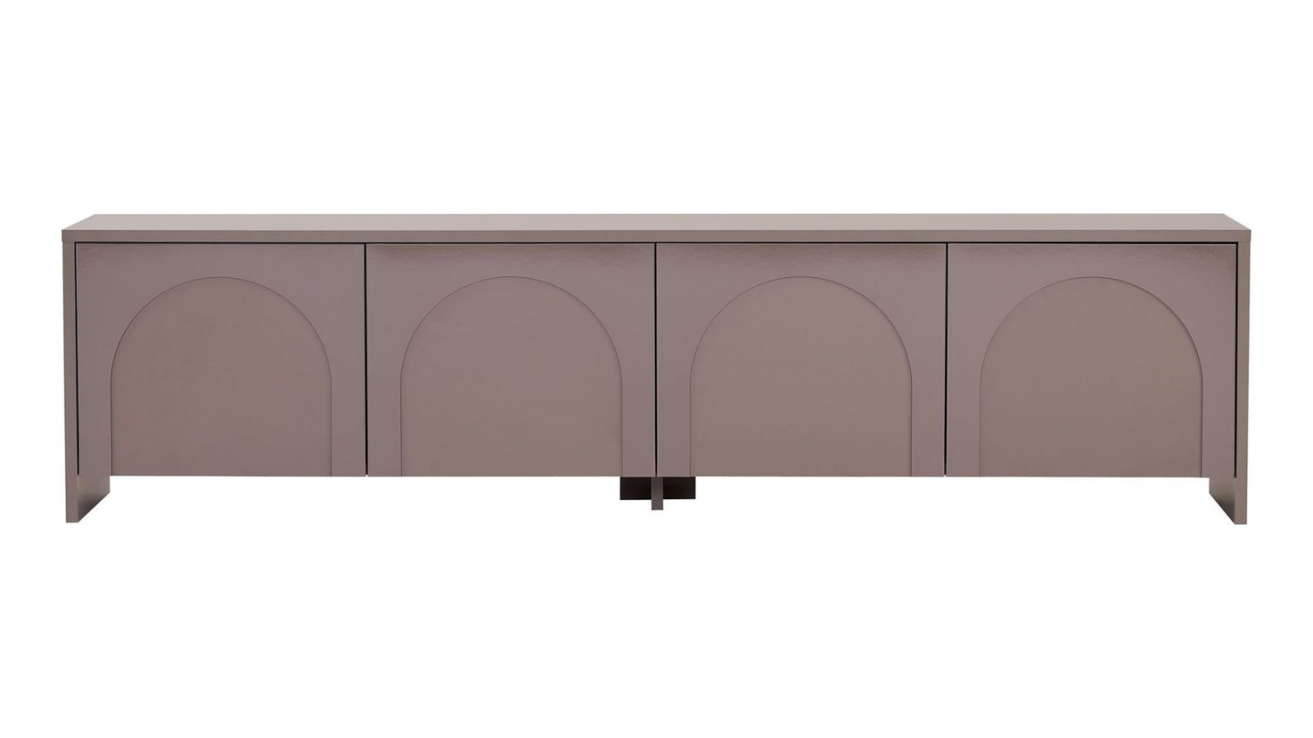 Meuble TV 4 portes taupe 180 cm - Vela Meuble TV 4 portes taupe 180 cm - Vela