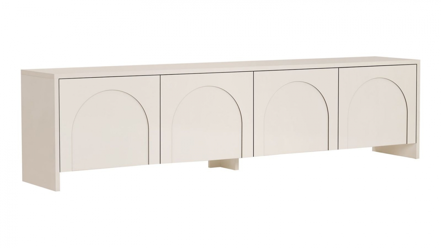 Meuble TV 4 portes crème 180 cm - Vela Meuble TV 4 portes crème 180 cm - Vela