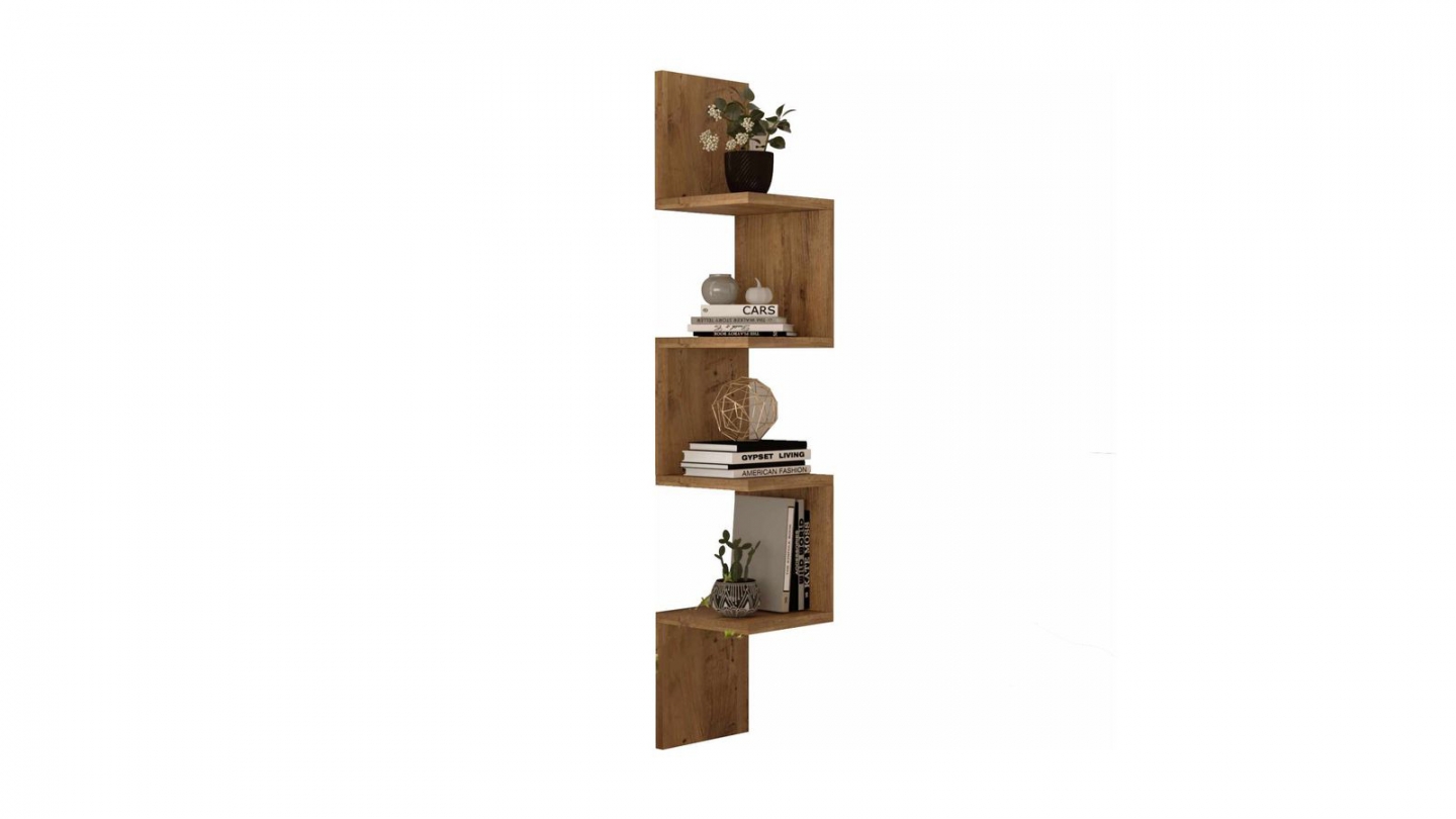 Étagère murale 4 niveaux effet pin 22 cm - Oriva Étagère murale 4 niveaux effet pin 22 cm - Oriva