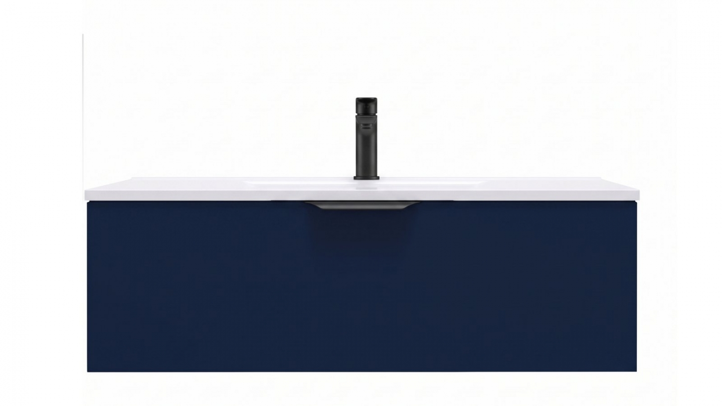 Meuble de salle de bain suspendu vasque intégrée 90cm 1 tiroir Marine - Venice Meuble de salle de bain suspendu vasque intégrée 90cm 1 tiroir Marine - Venice
