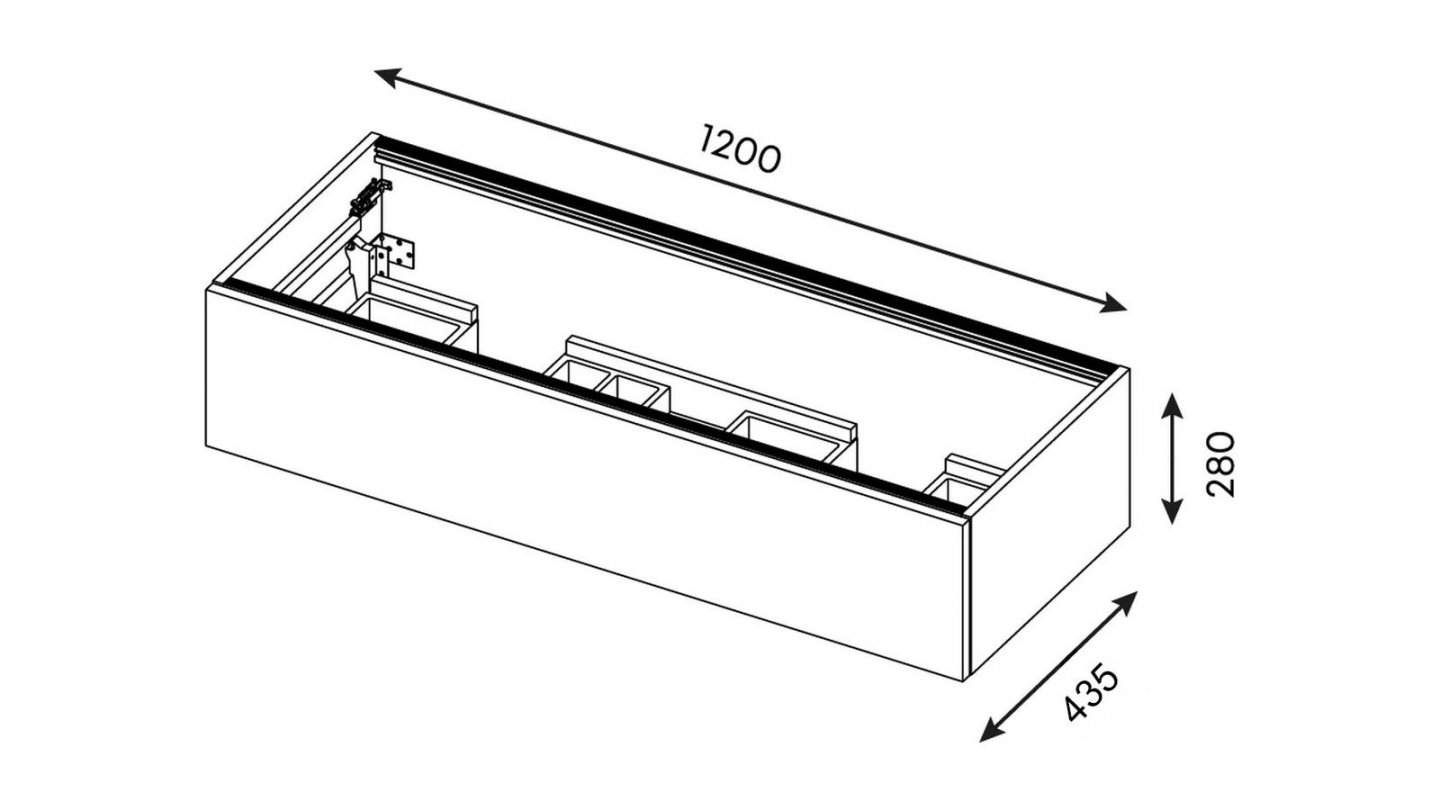 Meuble de salle de bain suspendu double vasque intégrée 120cm 1 tiroir Noyer - Venice Meuble de salle de bain suspendu double vasque intégrée 120cm 1 tiroir Noyer - Venice