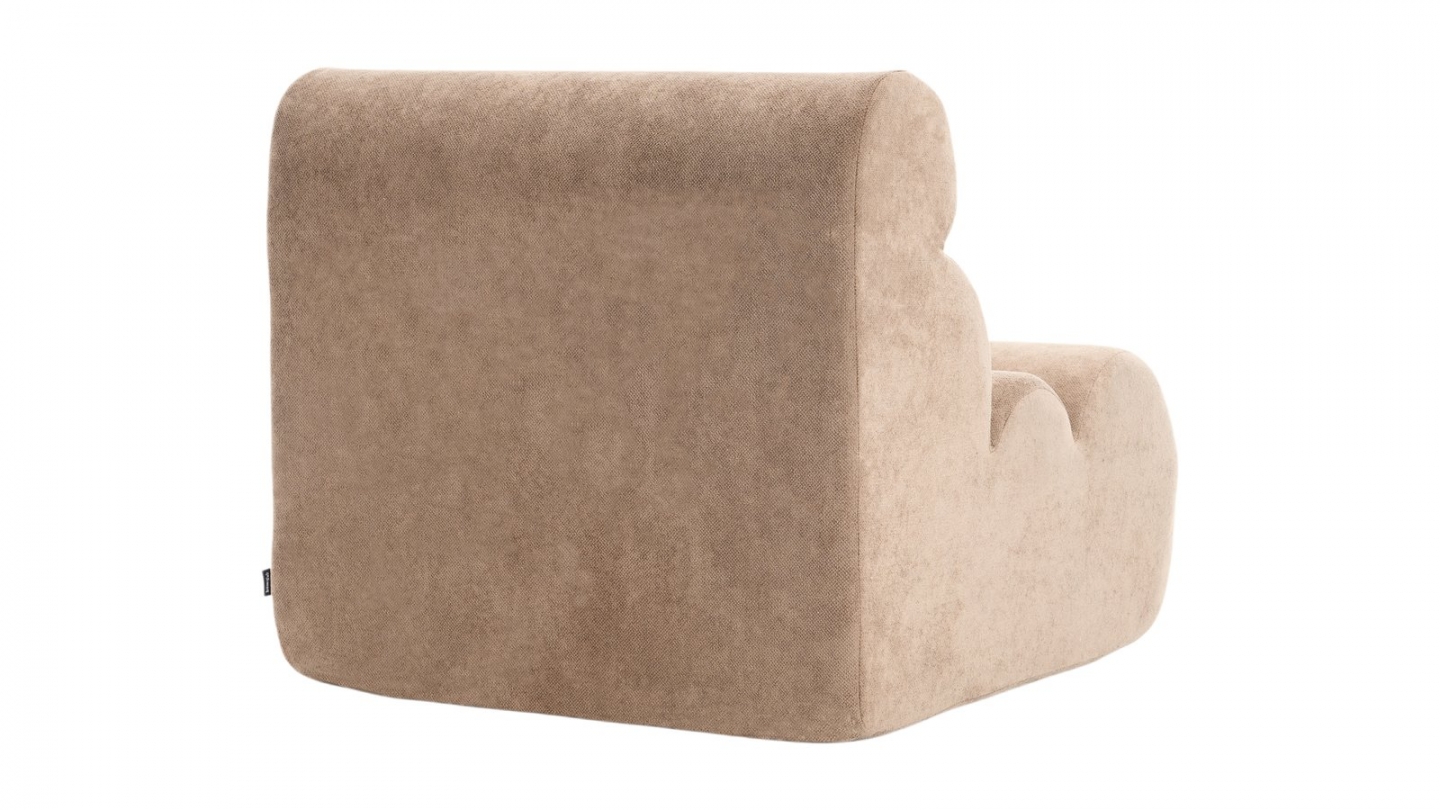 Chauffeuse compressée en tissu chenille moka - Billie Chauffeuse compressée en tissu chenille moka - Billie