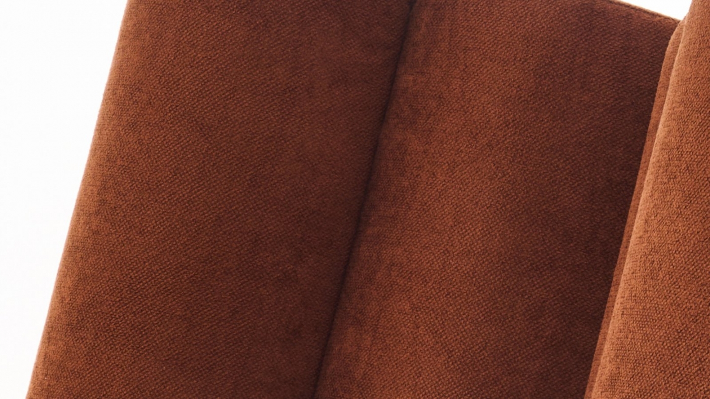 Chauffeuse compressée en tissu chenille rouille - Billie Chauffeuse compressée en tissu chenille rouille - Billie