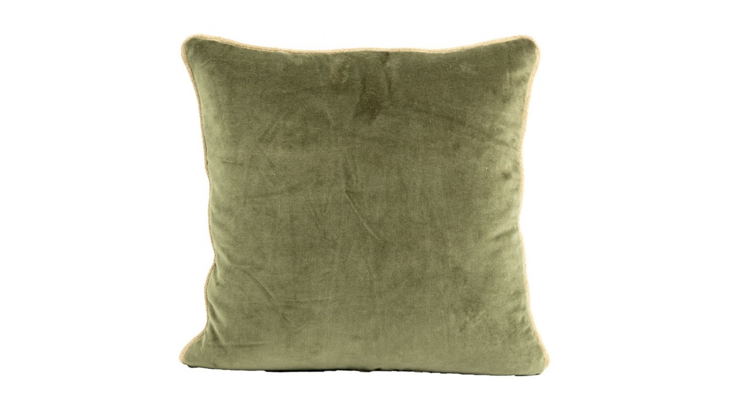 Housse de coussin en velours Kaki 45 x 45 cm - New Delhi Housse de coussin en velours Kaki 45 x 45 cm - New Delhi