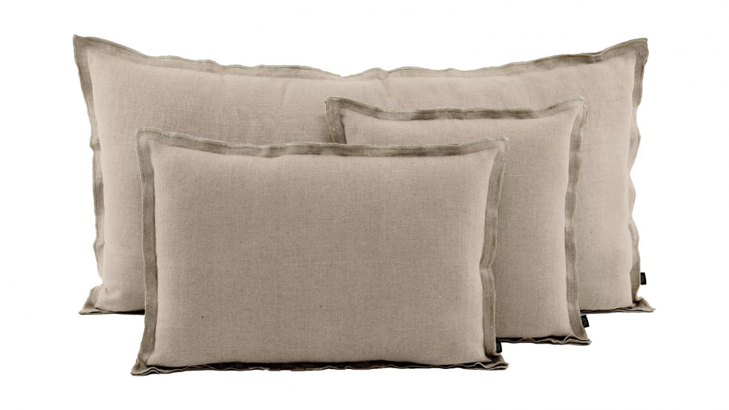 Housse de coussin en lin lavé naturel 40 x 60 cm - Seoni Housse de coussin en lin lavé naturel 40 x 60 cm - Seoni