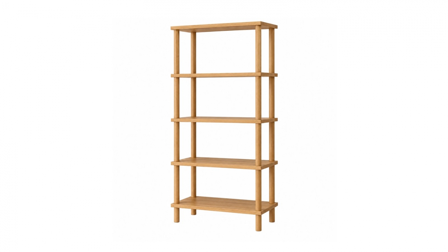 Etagère / Bibliothèque 4 niveaux effet pin 60 cm - Corfa Etagère / Bibliothèque 4 niveaux effet pin 60 cm - Corfa