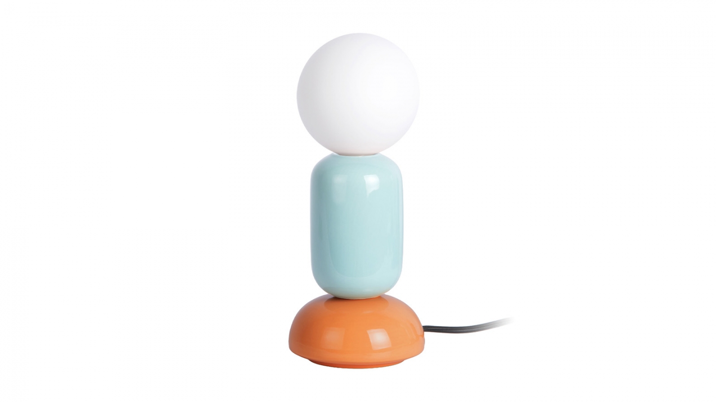 Lampe à poser décorative orange & bleu pâle - Firenze Lampe à poser décorative orange & bleu pâle - Firenze