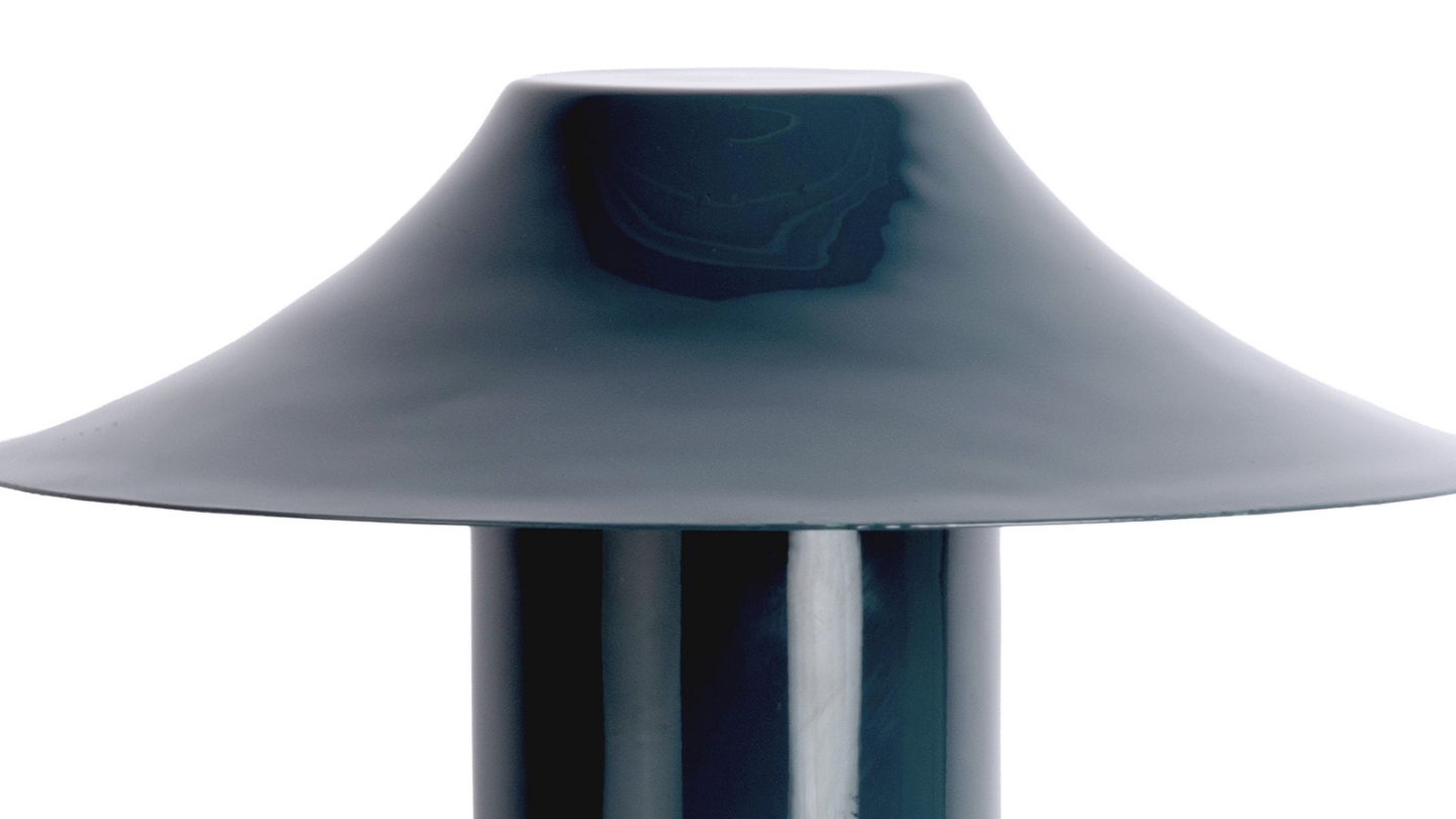Lampe à poser en métal bleu pétrole - Catania Lampe à poser en métal bleu pétrole - Catania