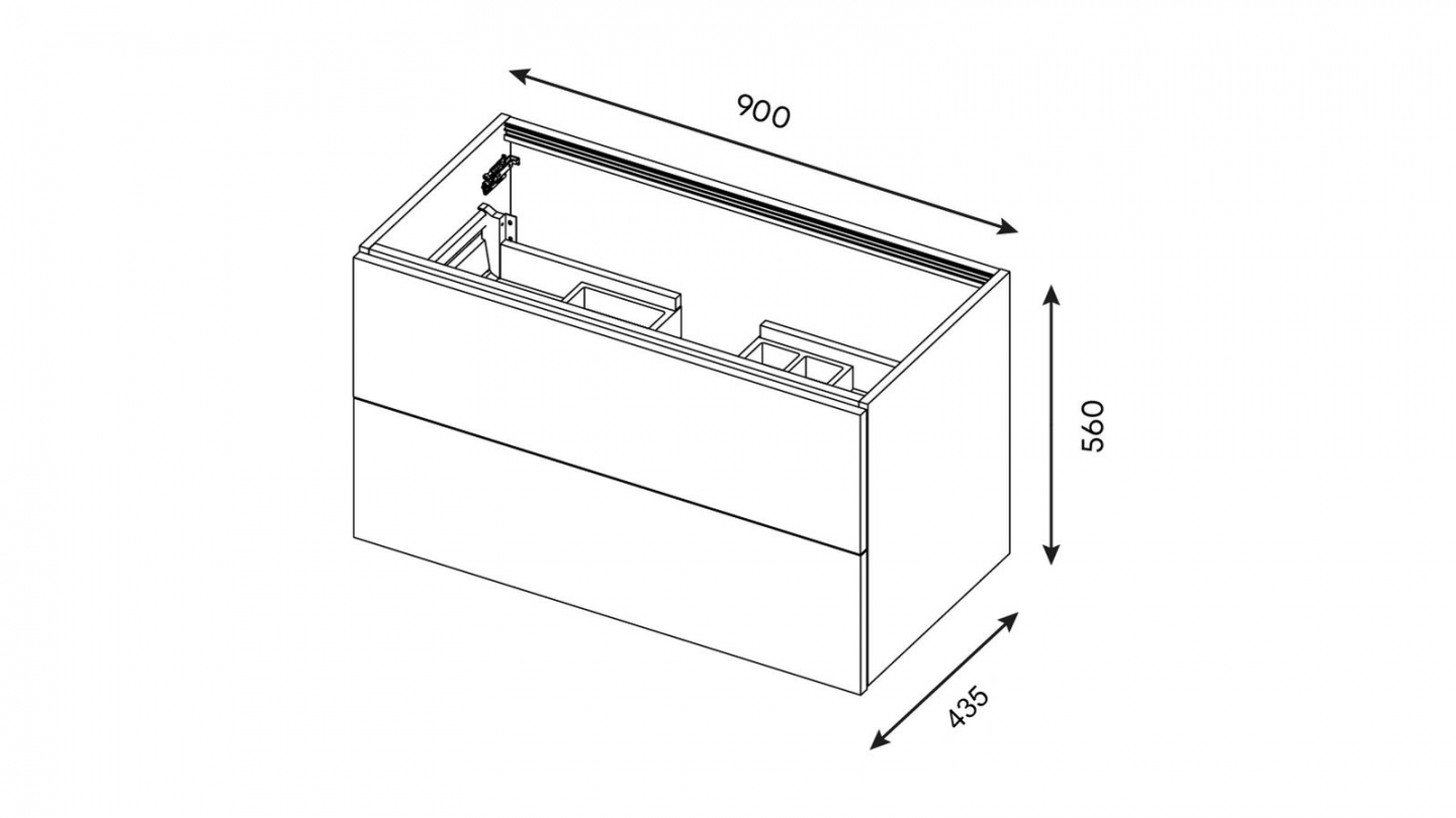 Meuble de salle de bain suspendu vasque intégrée 90cm 2 tiroirs Beige - Venice Meuble de salle de bain suspendu vasque intégrée 90cm 2 tiroirs Beige - Venice