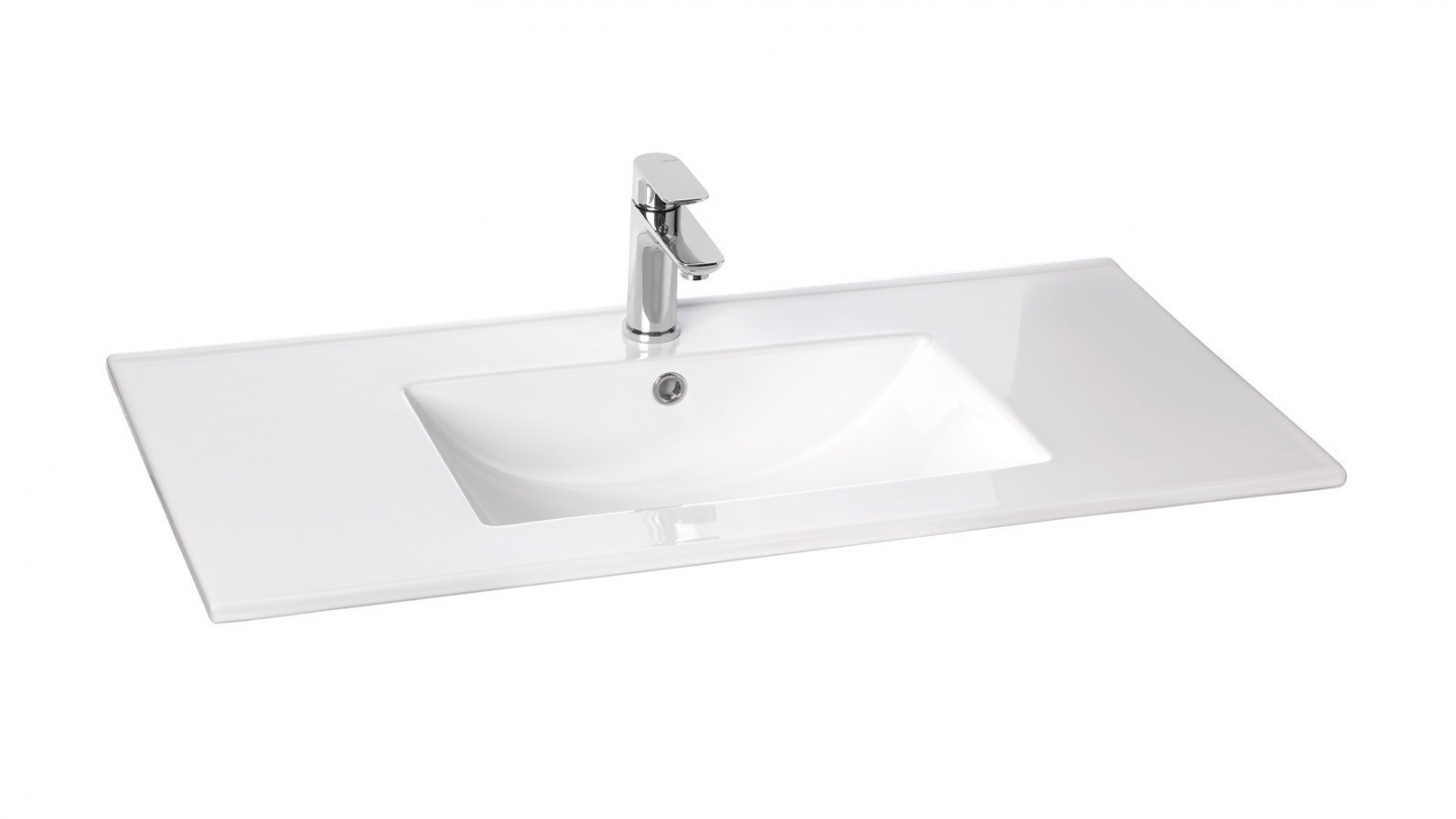 Meuble de salle de bain suspendu vasque intégrée 90cm 2 tiroirs Beige - Venice Meuble de salle de bain suspendu vasque intégrée 90cm 2 tiroirs Beige - Venice