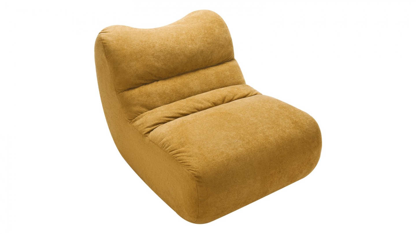 Chauffeuse compressée en tissu chenille bronze - Nido Chauffeuse compressée en tissu chenille bronze - Nido