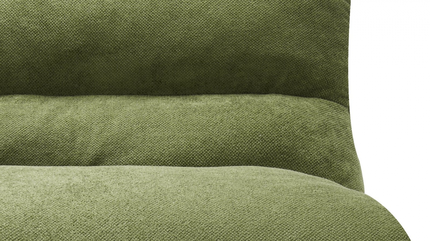 Chauffeuse compressée en tissu chenille vert kaki - Nido Chauffeuse compressée en tissu chenille vert kaki - Nido