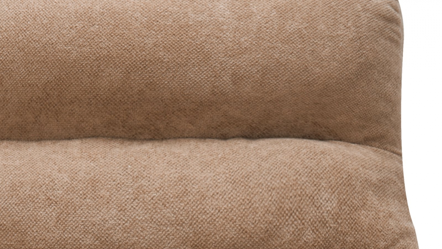 Chauffeuse compressée en tissu chenille moka - Nido Chauffeuse compressée en tissu chenille moka - Nido