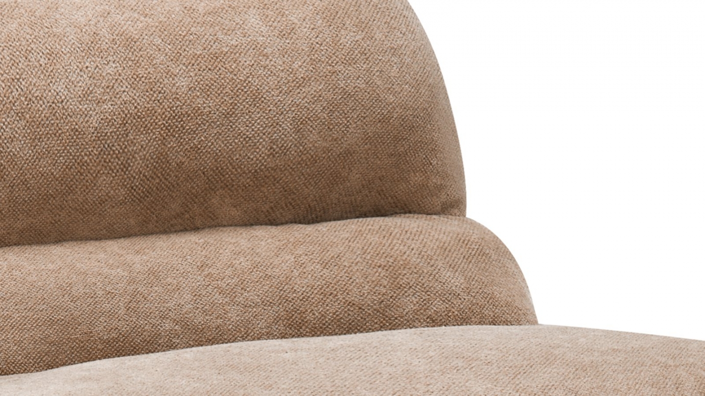 Chauffeuse compressée en tissu chenille moka - Nido Chauffeuse compressée en tissu chenille moka - Nido