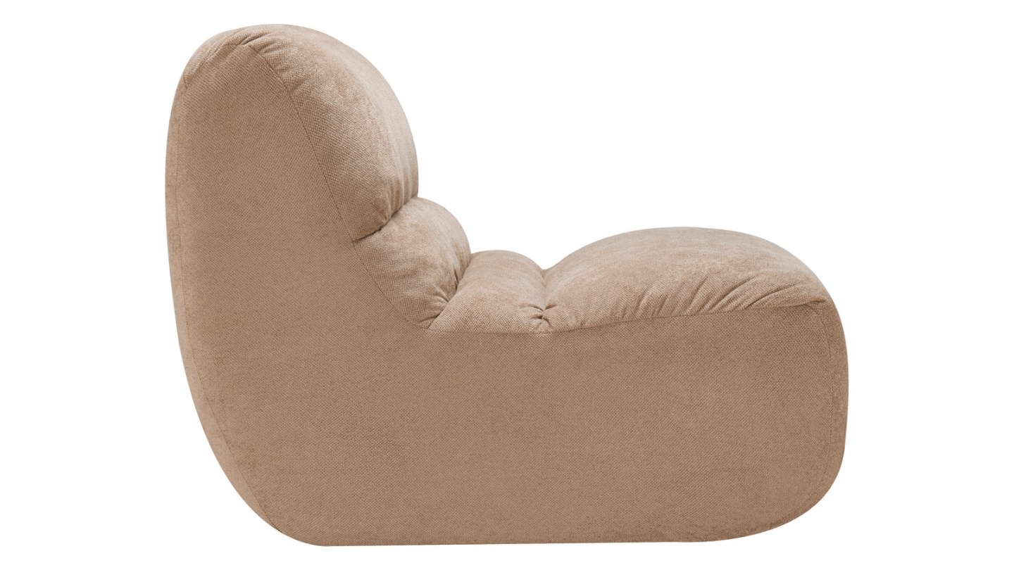 Chauffeuse compressée en tissu chenille moka - Nido Chauffeuse compressée en tissu chenille moka - Nido