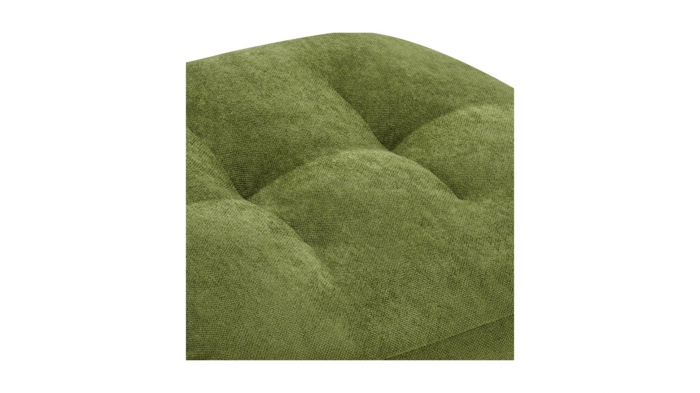 Pouf compressé en tissu chenille vert kaki - Nido Pouf compressé en tissu chenille vert kaki - Nido