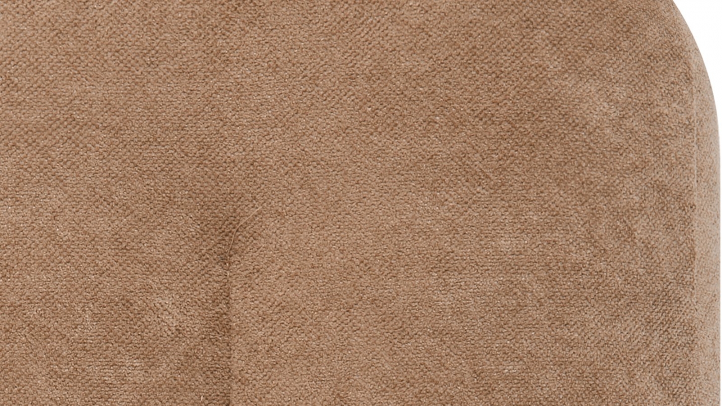 Pouf compressé en tissu chenille moka - Nido Pouf compressé en tissu chenille moka - Nido