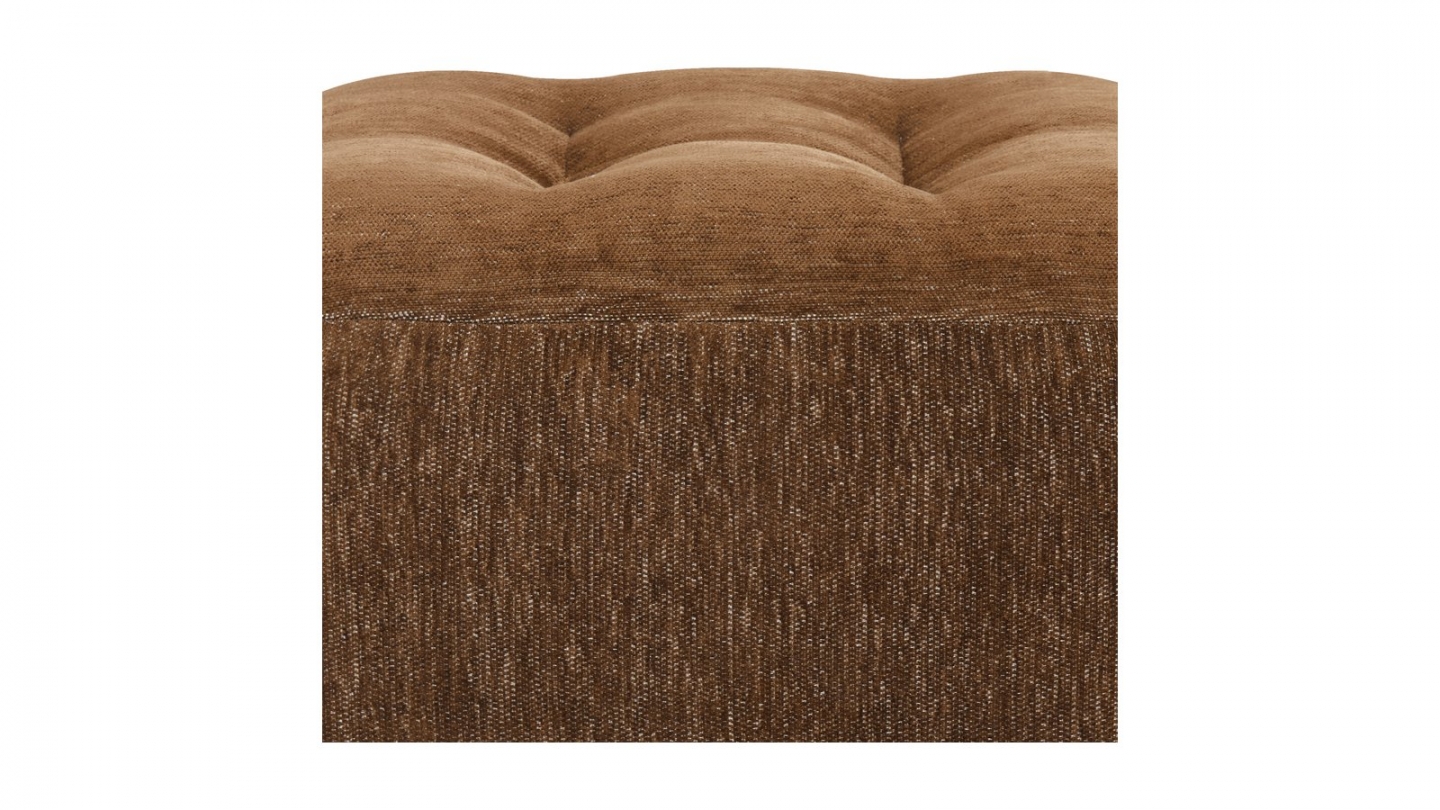 Pouf compressé en tissu chenille marron - Nido Pouf compressé en tissu chenille marron - Nido