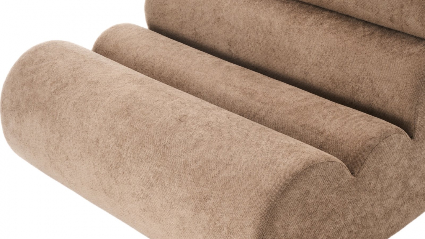 Ensemble chauffeuses + banquette modulables 4 places en tissu chenille moka - Billie Ensemble chauffeuses + banquette modulables 4 places en tissu chenille moka - Billie