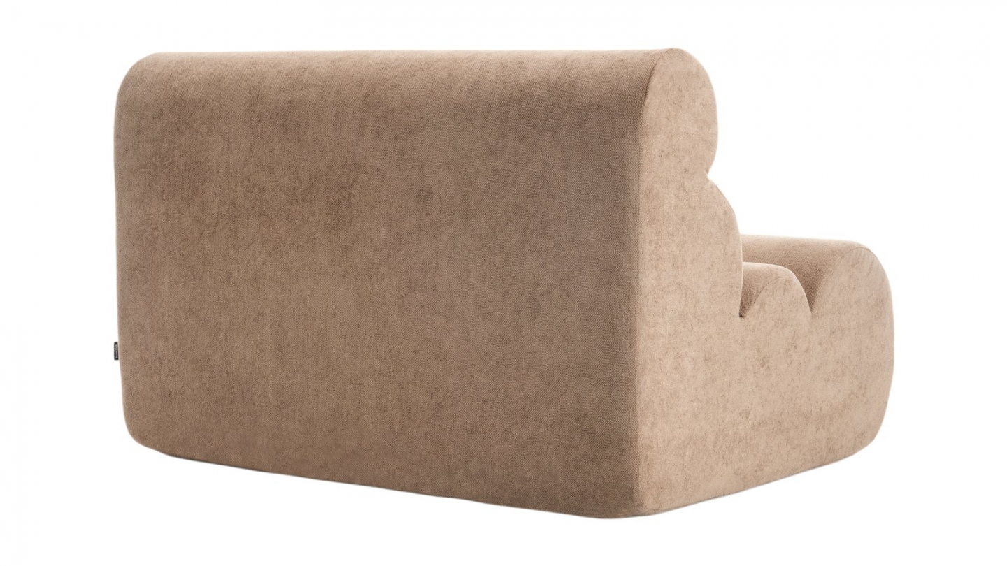 Ensemble chauffeuses + banquette modulables 4 places en tissu chenille moka - Billie Ensemble chauffeuses + banquette modulables 4 places en tissu chenille moka - Billie