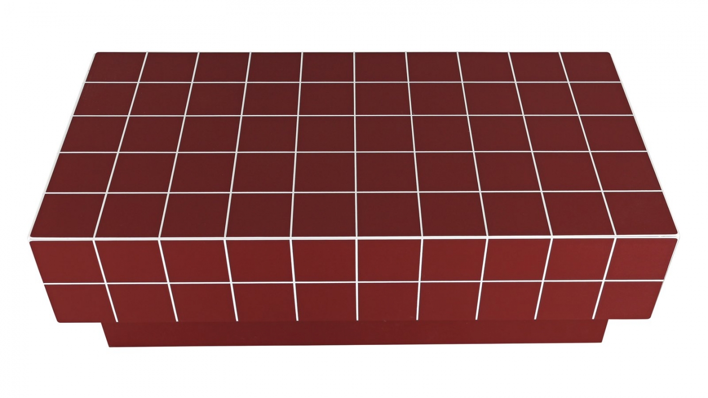 Table basse rectangulaire effet mosaïque bordeaux 100 cm - Ibiza Table basse rectangulaire effet mosaïque bordeaux 100 cm - Ibiza