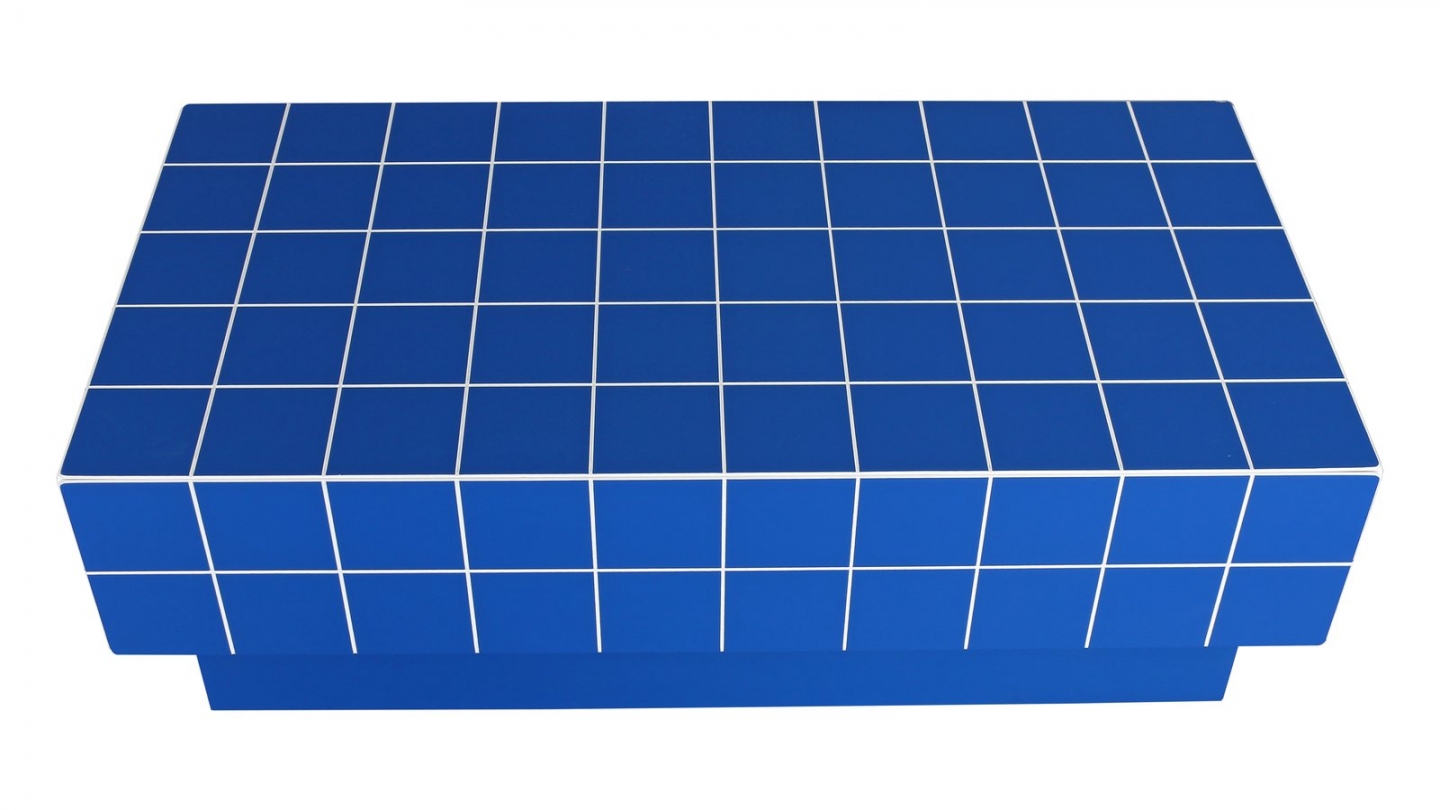 Table basse rectangulaire effet mosaïque bleu électrique 100 cm - Ibiza Table basse rectangulaire effet mosaïque bleu électrique 100 cm - Ibiza