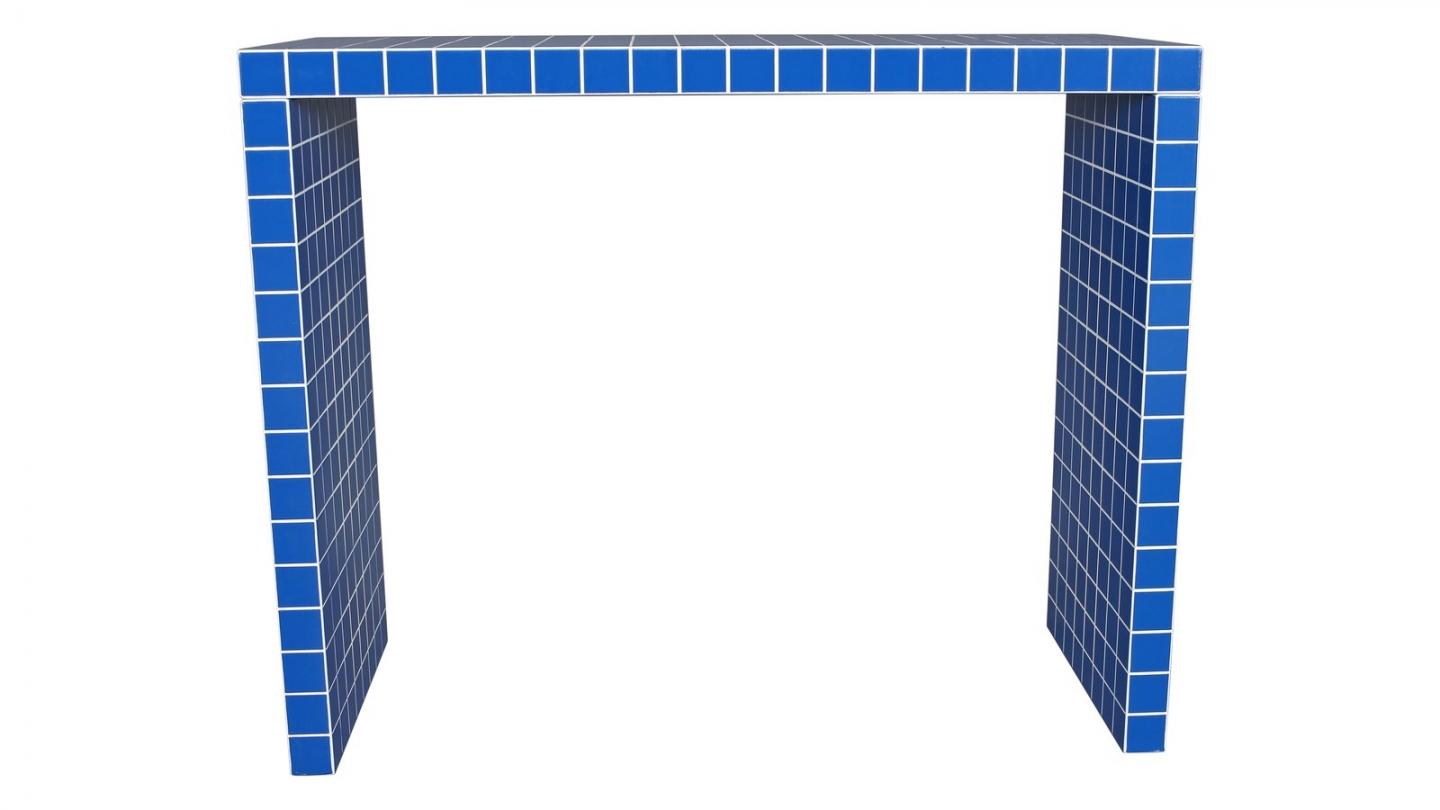 Console effet mosaïque bleu électrique 100 cm - Ibiza Console effet mosaïque bleu électrique 100 cm - Ibiza