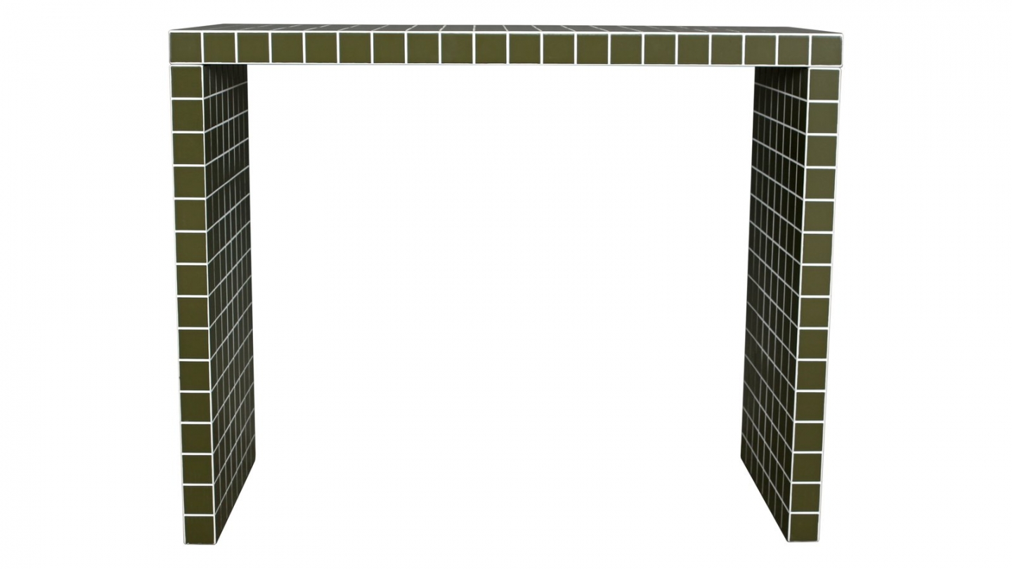 Console effet mosaïque vert olive 100 cm - Ibiza Console effet mosaïque vert olive 100 cm - Ibiza