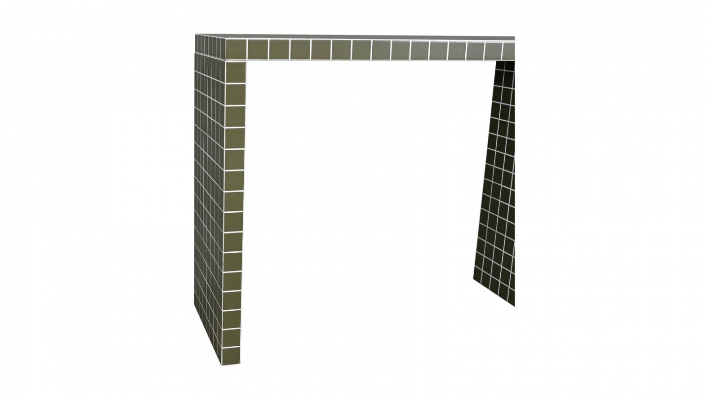 Console effet mosaïque vert olive 100 cm - Ibiza Console effet mosaïque vert olive 100 cm - Ibiza