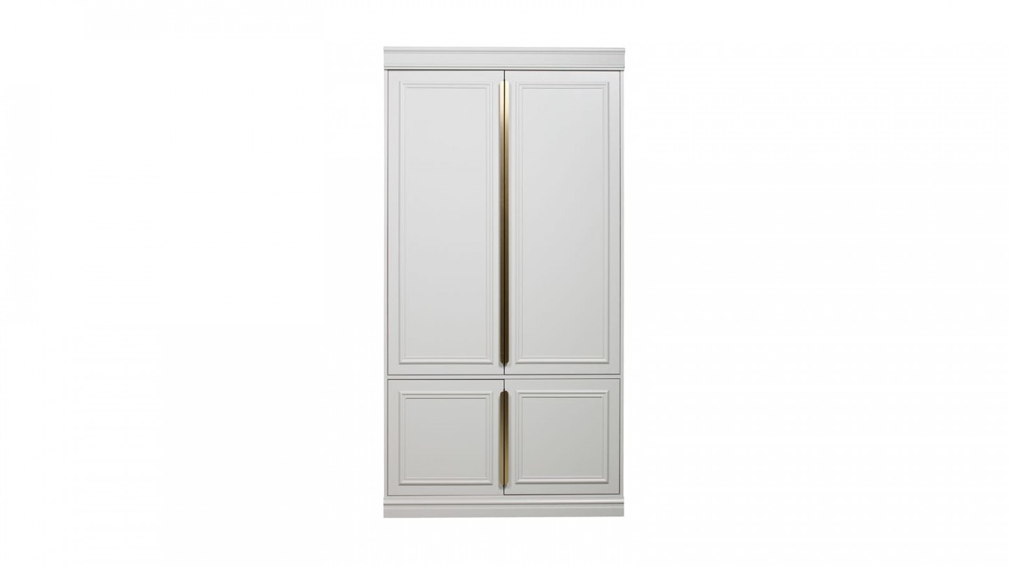 Armoire 44cm 2 portes en pin blanc - Collection Organize BePureHome