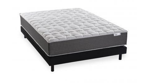 Ensemble matelas mémoire + sommier 180x200 - Mousse ergo, mousse HR 35kg et mousse effet mémoire de forme - Memo HR