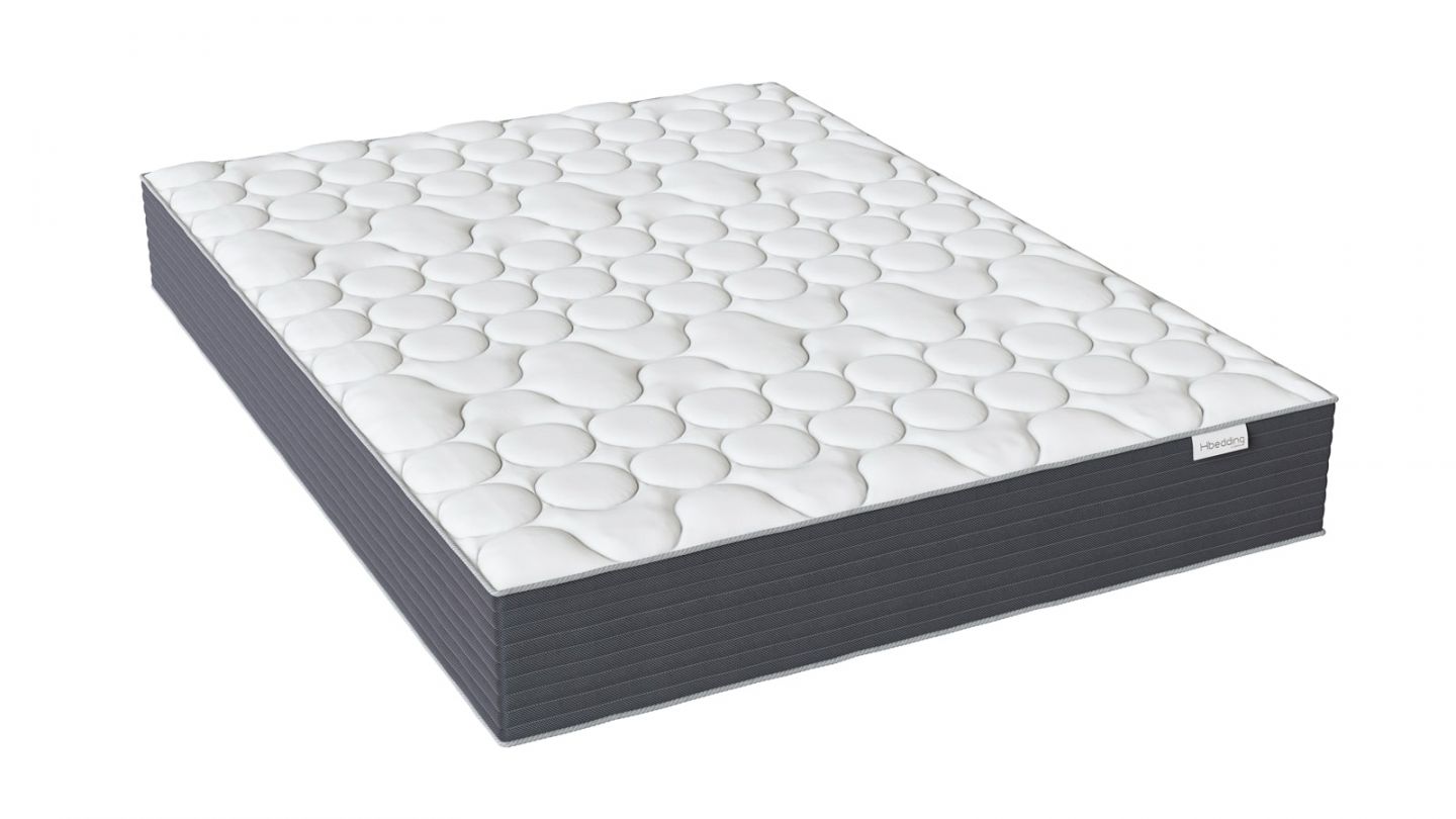 Ensemble matelas mémoire + sommier 180x200 Memo HR Hbedding - Mousse ergo, mousse HR 35kg et mousse effet mémoire de forme