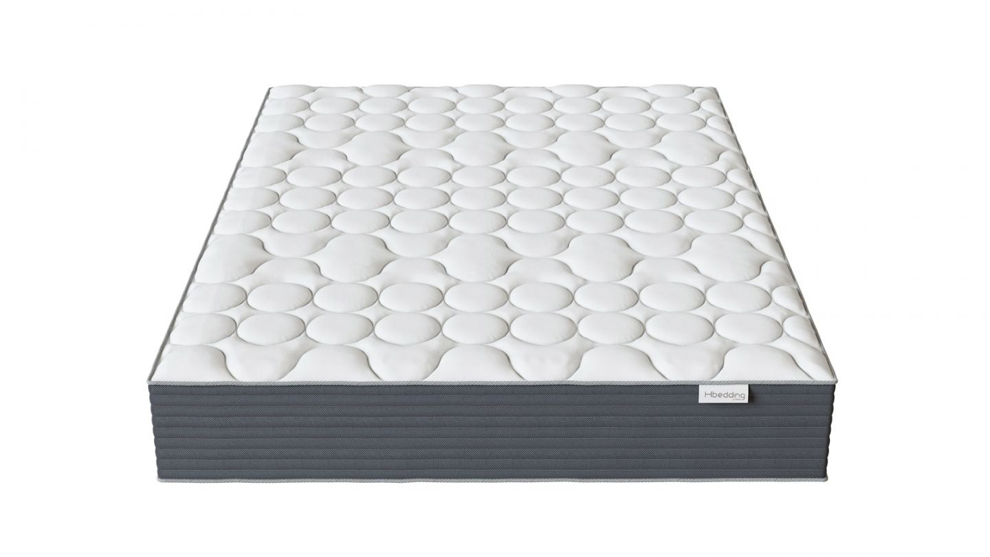 Ensemble matelas mémoire + sommier 160x200 Memo HR Hbedding - Mousse ergo, mousse HR 35kg et mousse effet mémoire de forme