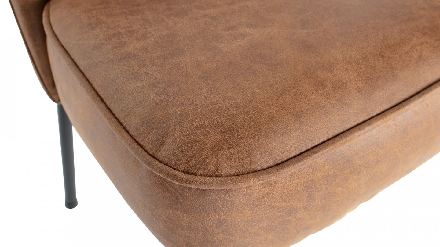 Chaise en cuir cognac - Collection Vogue - BePureHome