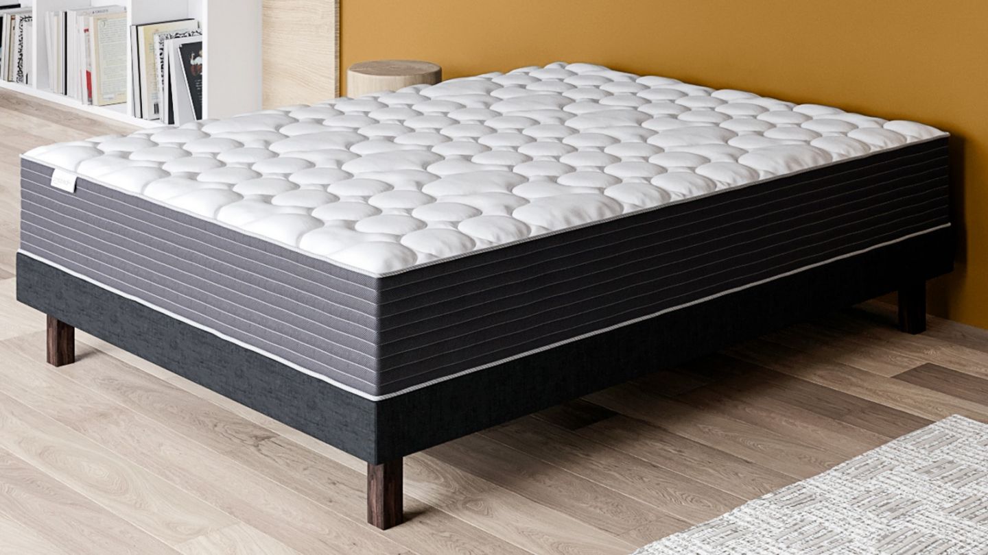 Ensemble matelas ressorts ensachés + sommier 160x200cm Spring Plus Hbedding - Mousse haute densité et ressorts ensachés