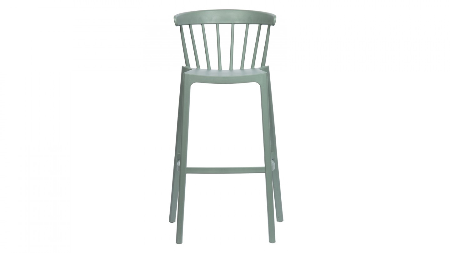 Lot de 2 tabourets de bar en plastique vert jade - Collection Bliss - Woood