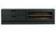 Meuble TV 1 porte 2 tiroirs en bois noir mat - James