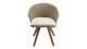 Fauteuil de jardin en rotin synthétique avec coussin écru piètement en acacia - Vick - Vick