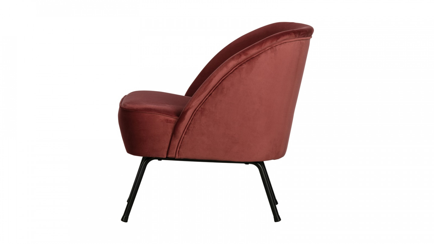 Fauteuil en velours noisette - Collection Vogue - BePureHome