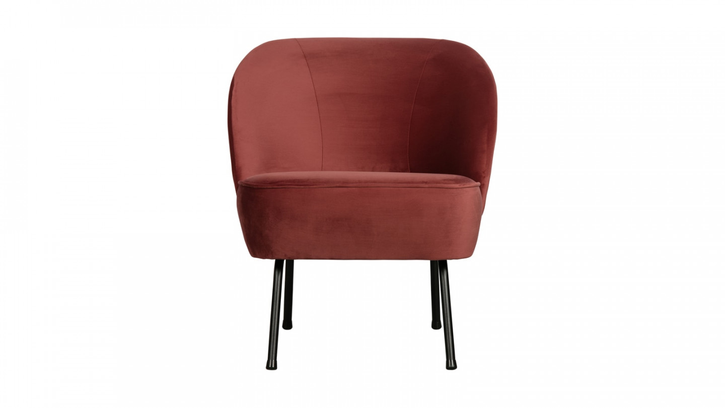 Fauteuil en velours noisette - Collection Vogue - BePureHome