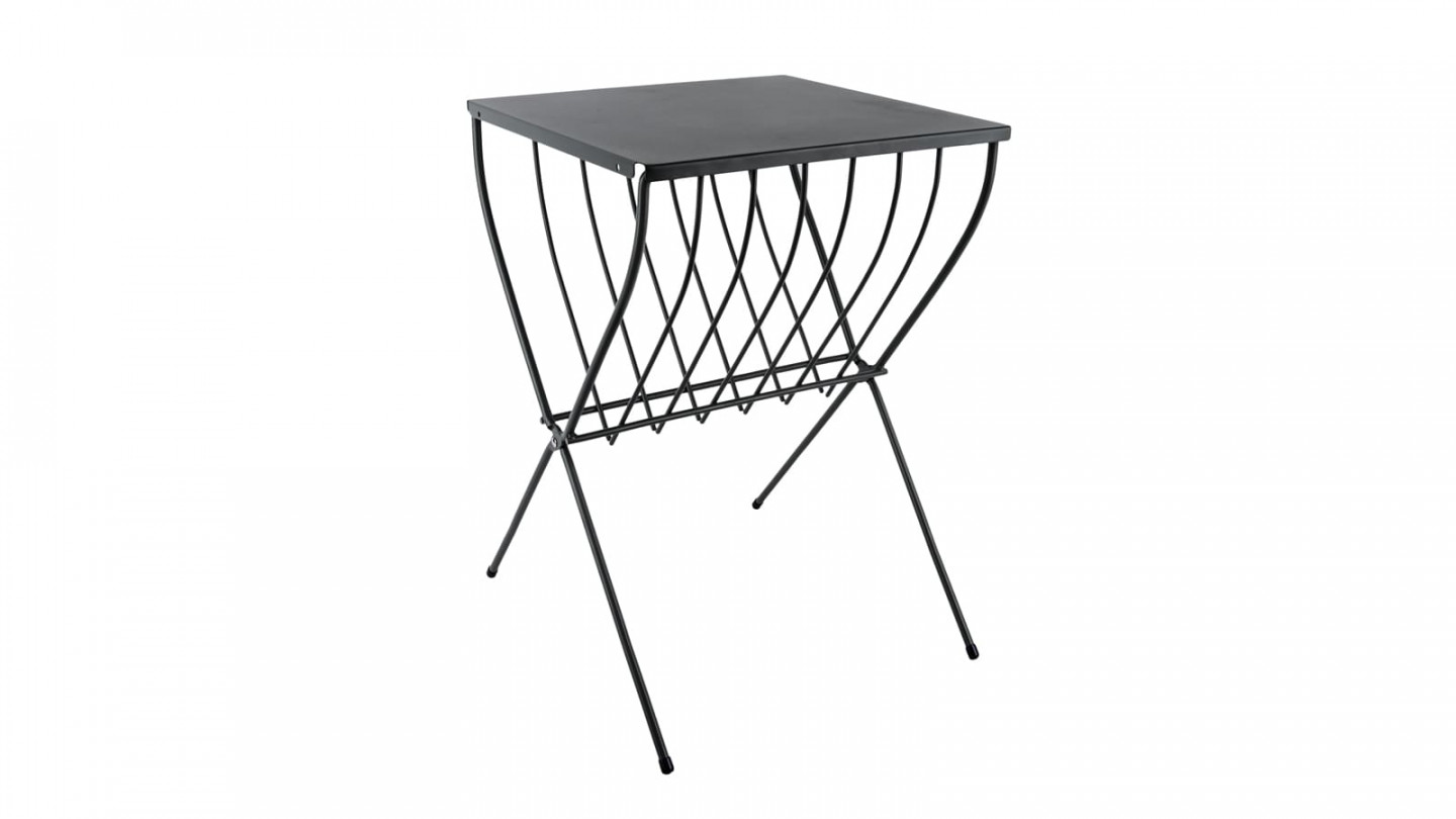 Table d'appoint en métal noir - Collection Cross - Leitmotiv