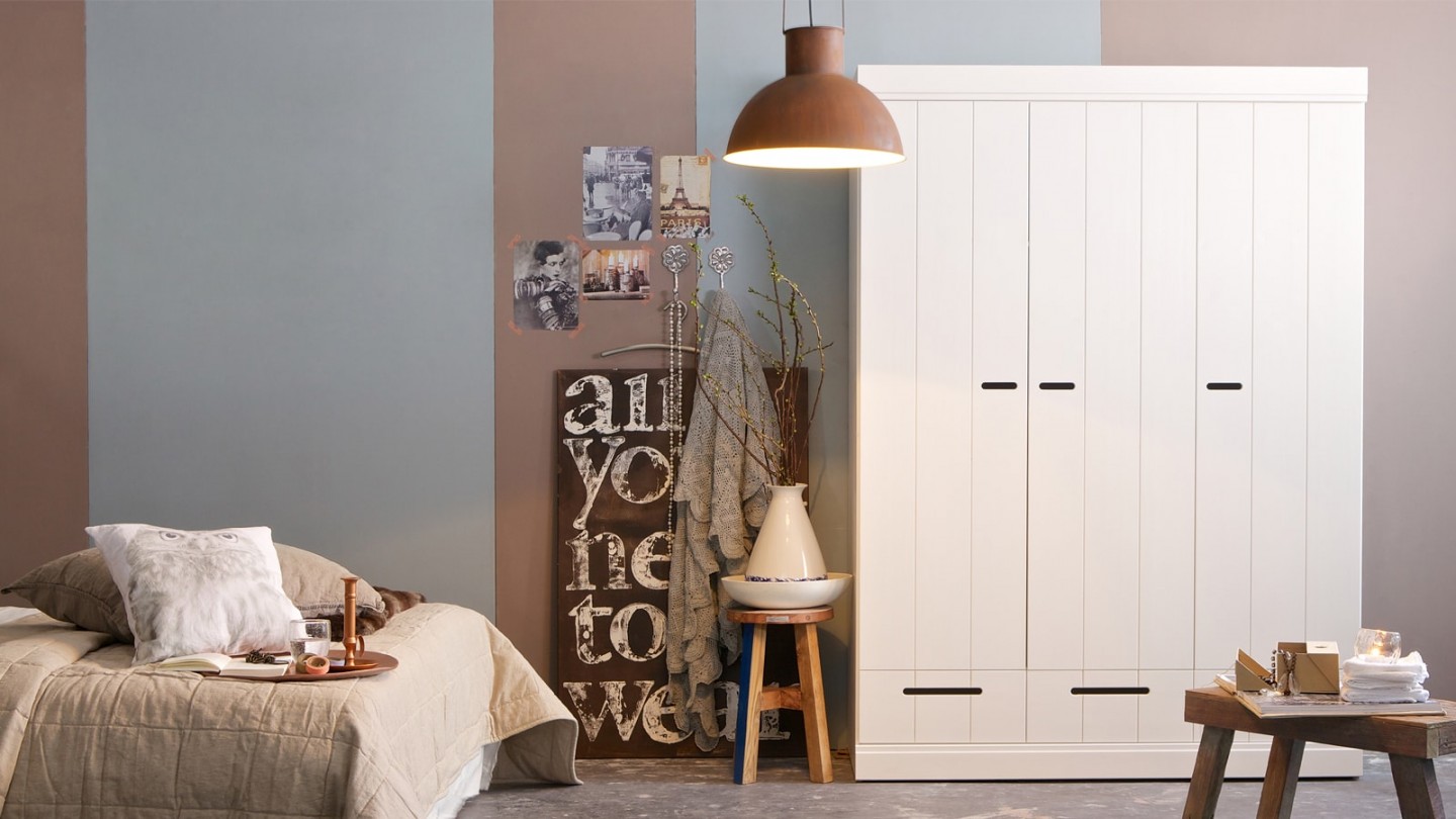 Connect Armoire 3 Portes + Tiroirs Blanc