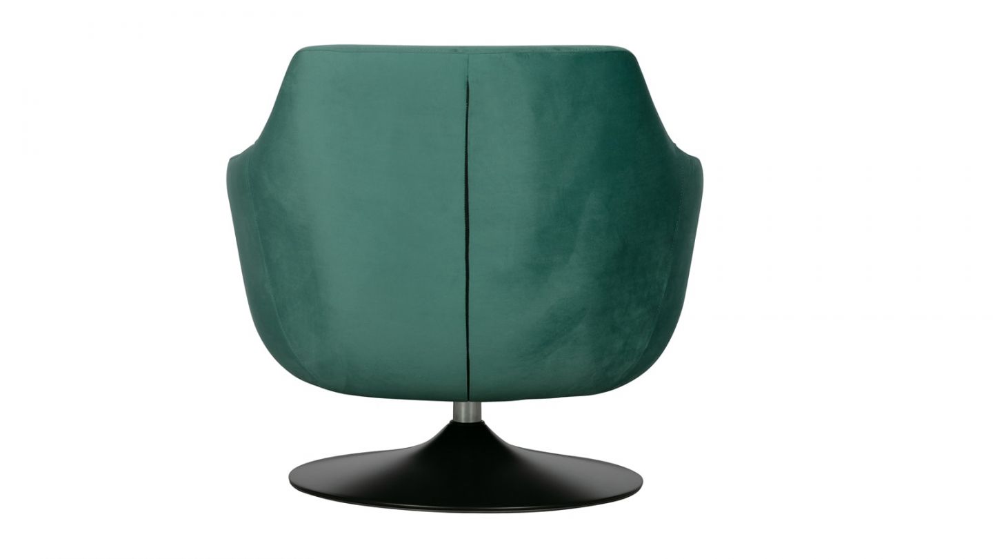 Fauteuil vintage en velours vert - Collection Jada - Woood