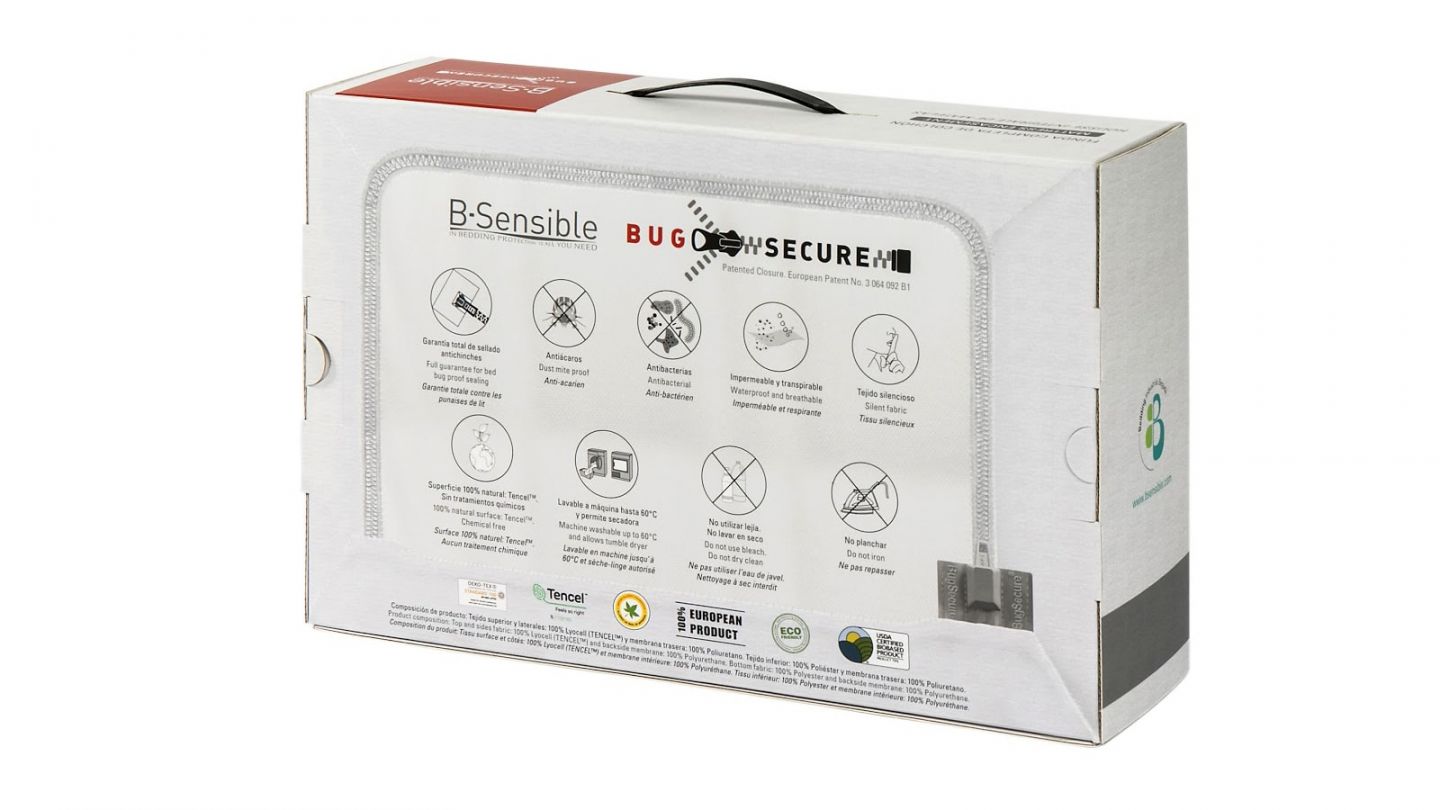 Housse de matelas anti punaises de lit 90x190cm bonnet 30cm - Collection Bug Secure - Bsensible Housse de matelas anti punaises de lit 90x190cm bonnet 30cm - Collection Bug Secure - Bsensible