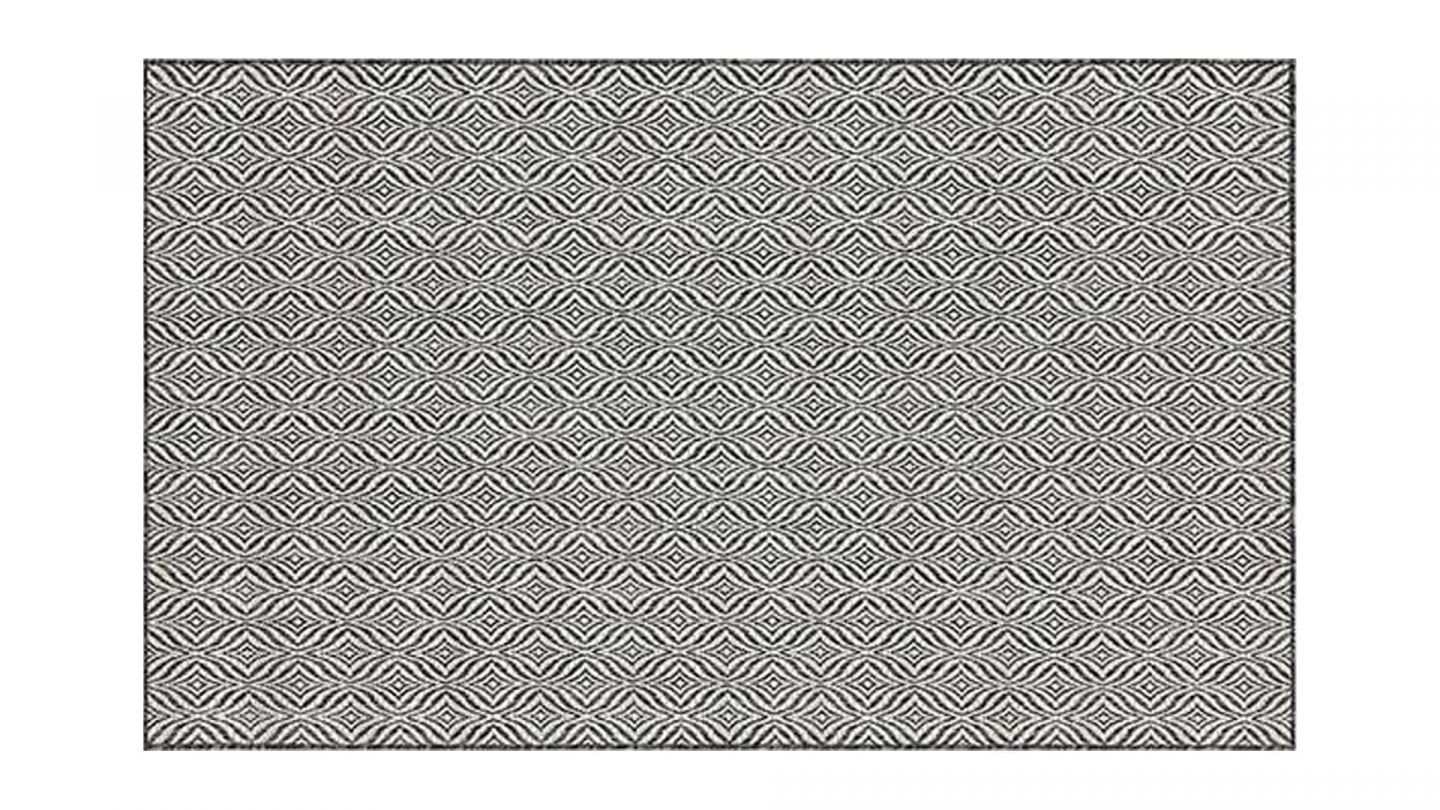 Tapis d'extérieur scandinave noir 160x230cm - Collection Ethan