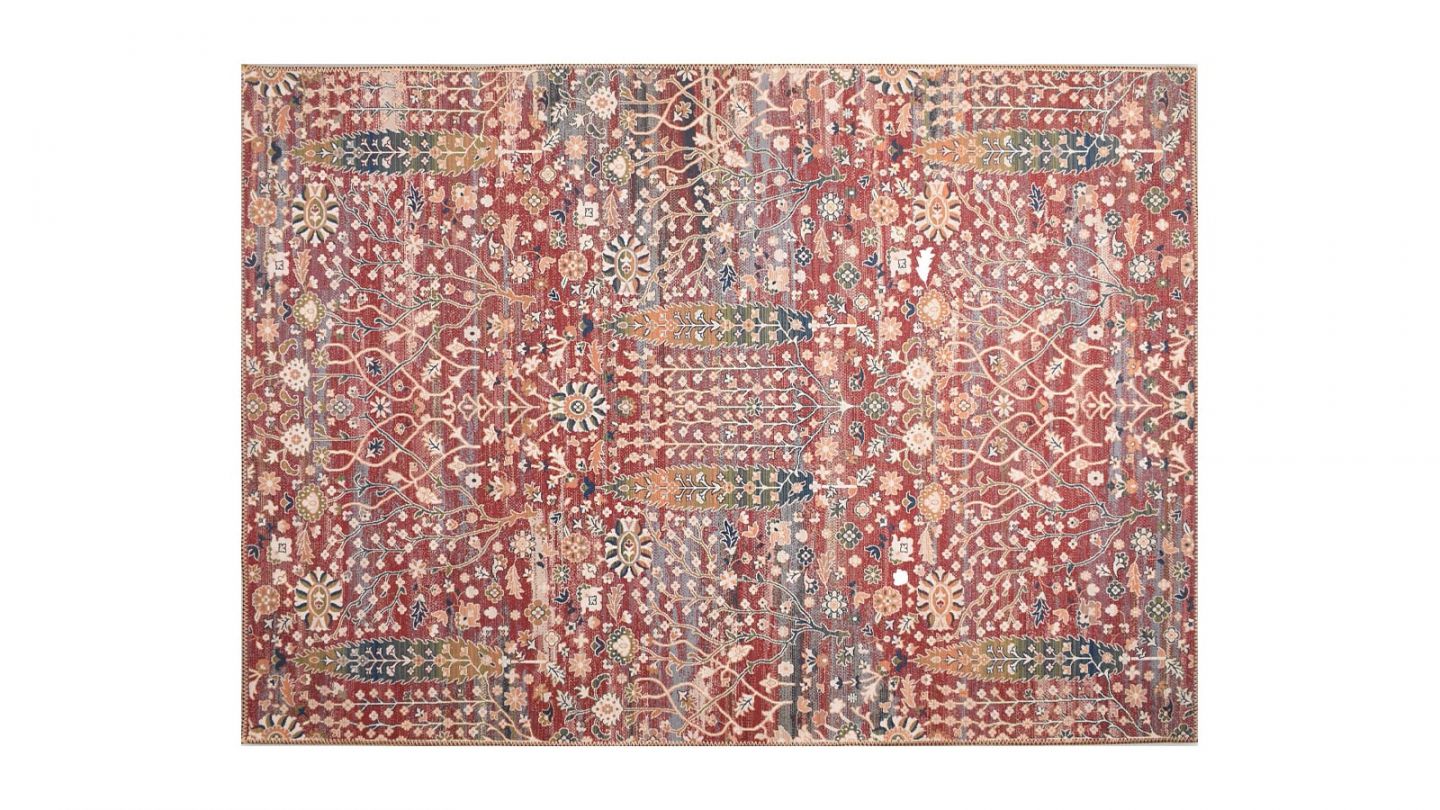 Tapis imprimé numérique rouge 120x170cm - Collection Jacob