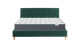 Ensemble matelas mémoire + lit et sommier 160x200cm Memo HR avec tête de lit en velours vert bouteille - Collection Milo
