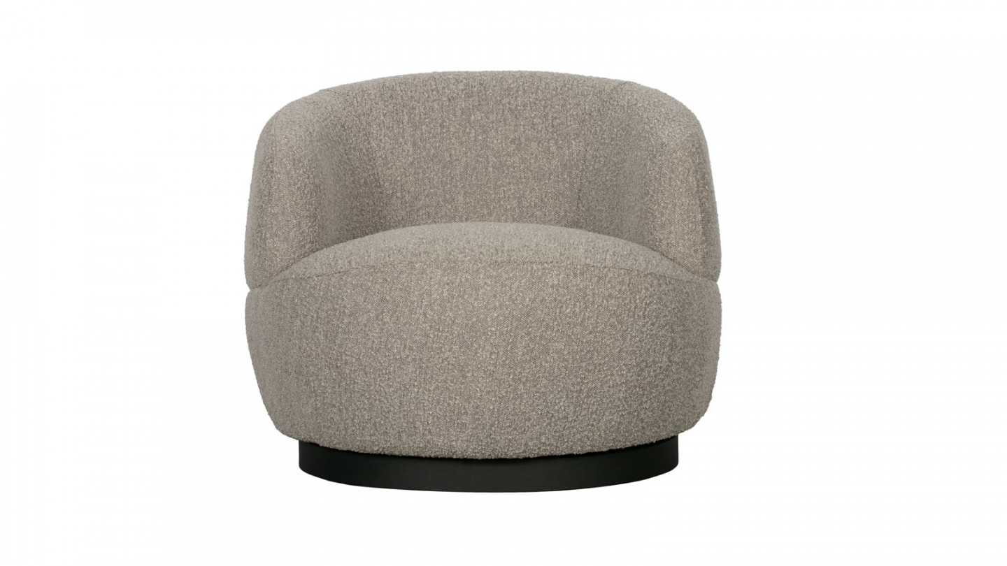 Fauteuil vintage effet peau de mouton naturel - Collection Woolly - BePureHome